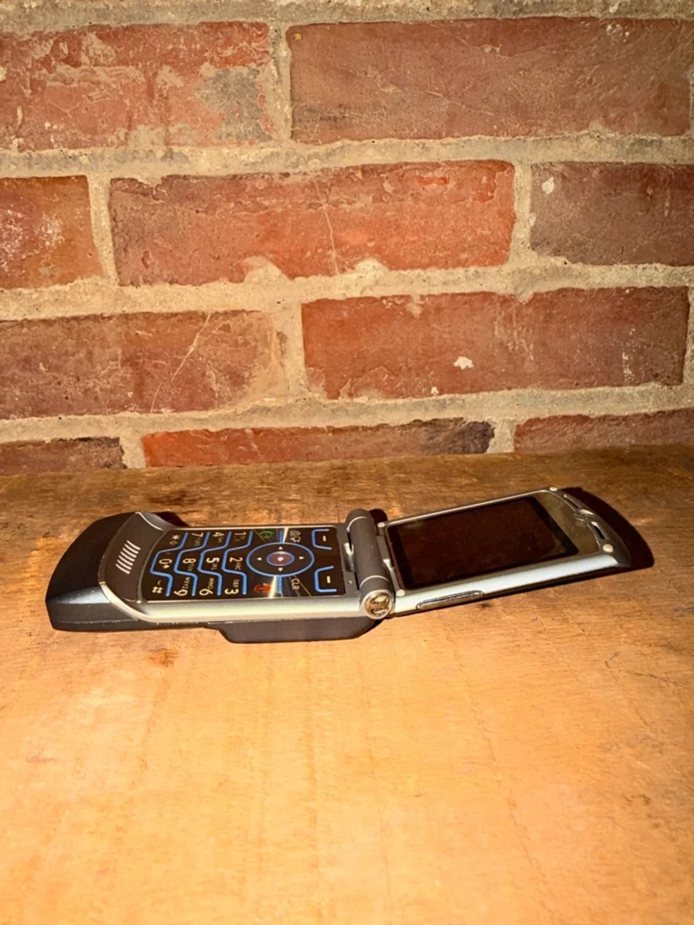 Vintage Motorola Flip Phone in Gunmetal and Black
